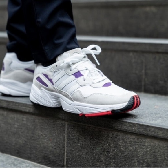 Adidas Yung-96 Cloud White Active Purple Sneaker Size 11 Men - Picture 1 of 11